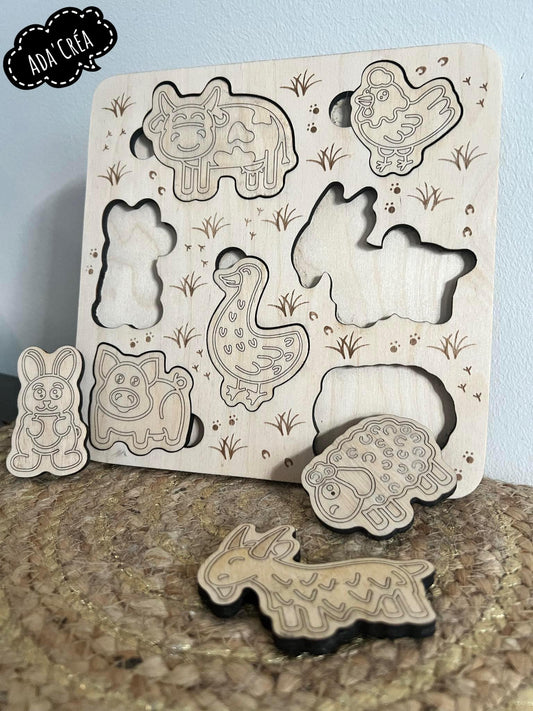 Puzzle en bois à thème