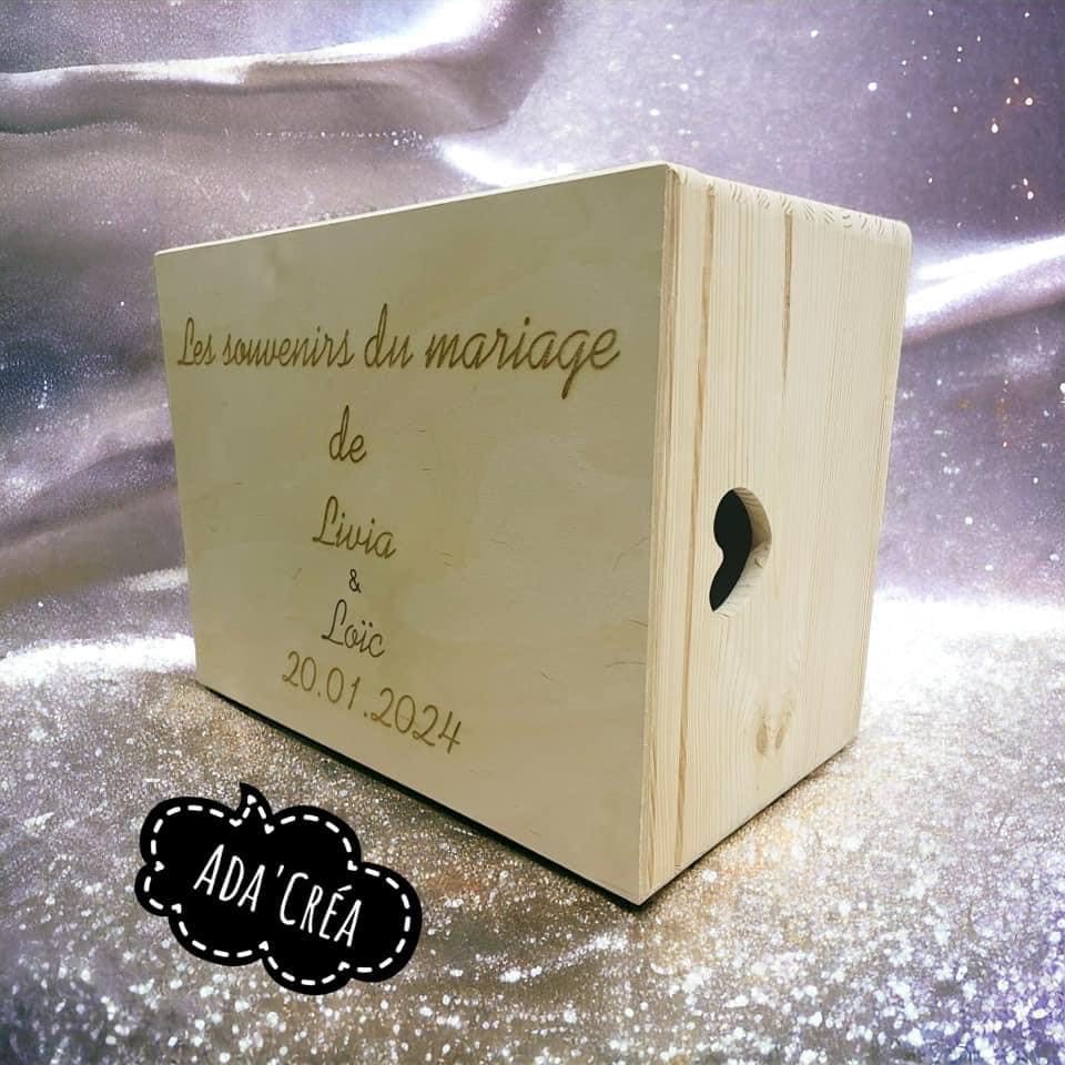 Boîtes à souvenirs de mariage personnalisées